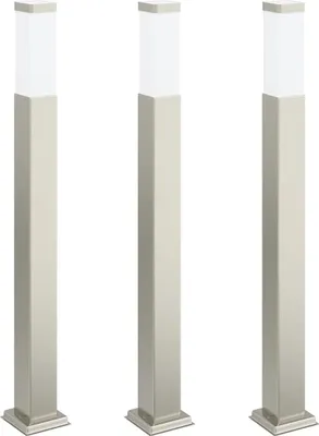 Produktbild von vidaXL Pollerleuchten 3 Stück 80 cm Edelstahl IP44