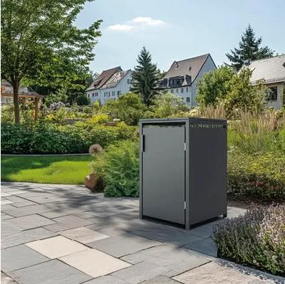 Obrázek produktu pro Kovový box na popelnice Konsta 1x240l 68x80x116cm antracit