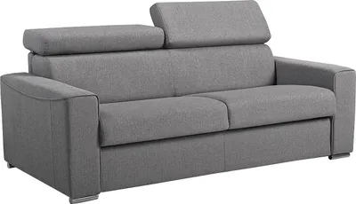 Produktbild von Vente-unique VIZIR, Sofabett, Wohnzimmer, Grau, 3 Sitz(e), Grau, Stoff