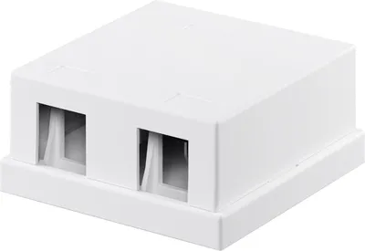 Produktbild von Keystone-Leergehäuse 2-port mit einfacher Snap-In-Montage