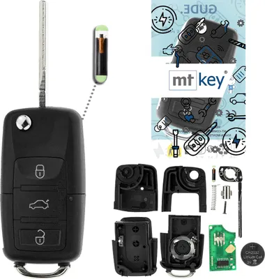 Produktbild von MT-KEY Funk Schlüssel 434MHZ ID48 CAN Autoschlüssel kompatibel mit Skoda Octavia 1U 04-09 Roomster 5J 06-10 Superb 3U 06-09 433MHZ Fernbedienung