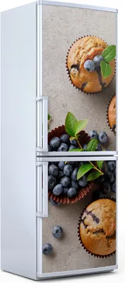 Produktbild von Magnete Dekorative - 70 cm x 190 cm - Küche - Magnetmatte Kühlschrankmagnete - Blaubeere Muffins