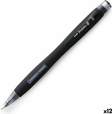 Image de Porte-mines Uni-Ball SHALAKU S Noir 0,5 mm (12 pièces)