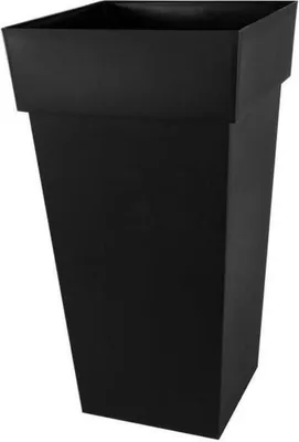 Produktbild von EDA Blumentopf XXL Toskana - Quadratisch - 43,3 x 43,3 x H 80 cm - 98 L - Anthrazitgrau