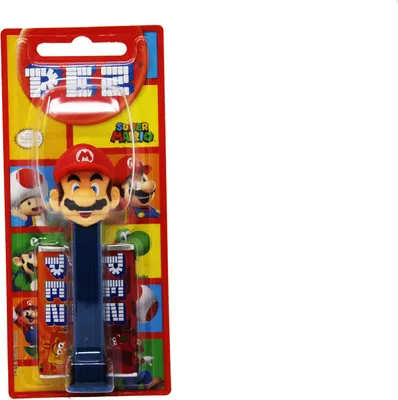 Produktbild von PEZ Super Mario Spender blau mit 2 Päckchen süßen Bonbons 17g