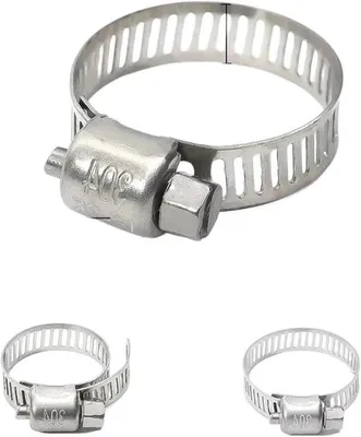 Produktbild von Schlauchklemmen Edelstahl - Rohrklemmen Schlauchbefestigung - 304 Edelstahl - 16-25mm - Silber