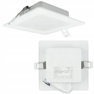 Image de Luminaire encastré carré blanc 12 cm encastré LED 6W downlight Ecolight EC20451