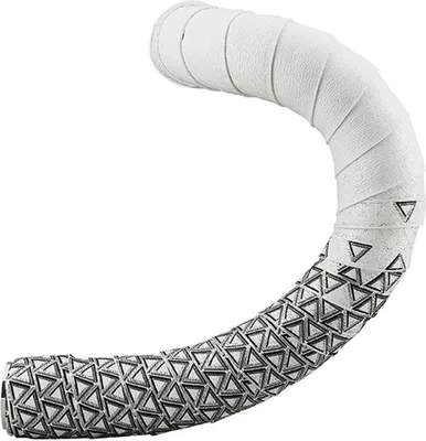 Image de Bande de guidon Deda Loop Gel blanc noir avec bouchons en aluminium