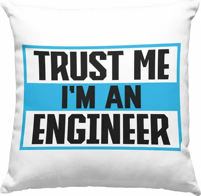 Produktbild von Trendation - Ingenieur Deko-Kissen mit Füllung 40x40 Gadget Geschenk Ingeneur  Deko-Kissen mit Füllung 40x40 Geschenkidee Lustig (Grau)