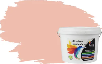 Produktbild von RyFo Colors Silikonharz Fassadenfarbe Lotuseffekt Trend Prinzessinnenrosa 3l  - bunte Fassadenfarbe, weitere Violett Farbtöne und Größen erhältlich, Deckkraft Klasse 1