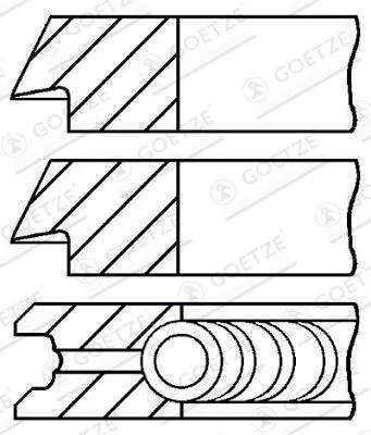 Produktbild von GOETZE ENGINE 08-139900-00 Kolbenringsatz Kolbenringe