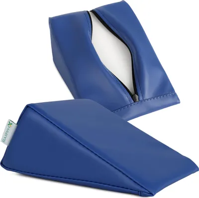 Produktbild von Habys Lagerungskeil, für Massage und Therapie | Lagerungskissen, Lagerungsmaterial | Physiotherapie, Orthopädisch | 20x15x10cm | Marineblau