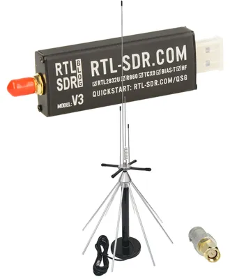 Produktbild von RTL-SDR Blog V3 USB SDR Empfänger Set mit SKYSCAN DESKTOP Scannerantenne 25–2000 MHz R860/R820T2 RTL2832U | Bias Tee