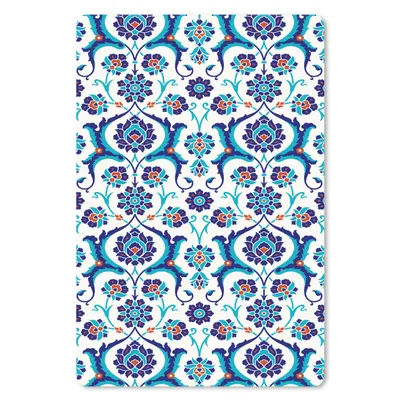 Produktbild von MuchoWow® Mauspad Mousepad Blumen - Muster - Blau 18x27 cm - Mousepads - Maus Mat - Pad - Mausunterlage