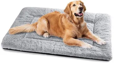 Produktbild von Großes Hundebett, Waschbar, XXL, 122 x 75 cm, mit weichem Kissen und Antislipboden, für große Hunde, grau