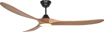 Produktbild von Deckenventilator CasaFan 318070 ECO GENUINO-L mit Licht 180cm Eiche Flügel mittel Eiche schwarz Motor