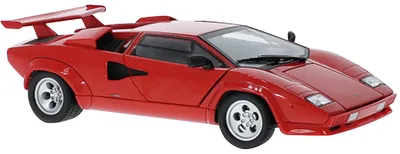 Immagine prodotto di Lamborghini Countach LP 5000 S, colore rosso, anno 1974, scala 1:24, marca Welly, modello 24112
