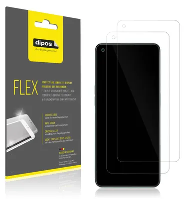 Obrázok produktu pre 2x ochranná fólia pre Oppo Reno8 Lite, 100% pokrytie obrazovky, dipos Flex