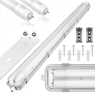 Obrázok produktu pre LED svietidlo do vlhkých priestorov, 120 cm, IP65, s 2 LED trubicami T8, 4000 K, s reflektorom