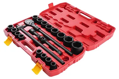 Obrázek produktu pro Sada klíčů Deep Impact, pohon 3/4", 21 dílů, očkoprostory od 19 mm do 50 mm, chrom-molybdenová ocel, robustní konstrukce