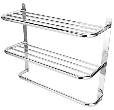 Produktbild von Wandmontage Handtuchregal 3-Tier - Multifunktionale Handtuchablage für Badezimmer, Küche, Wohnzimmer - 21,7x17,7x8,3 Zoll