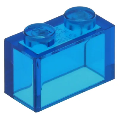 Produktbild von Lego® 1x2 Stein 3065 - 100 Stück Transparent Dunkelblau