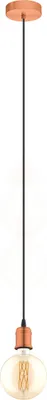 Produktbild von YORTH Hängeleuchte Hängelampe Pendellampe Pendelleuchte - H200 x Ø10 cm - kupfer-gebürstet - 1X60W exkl. - IP20