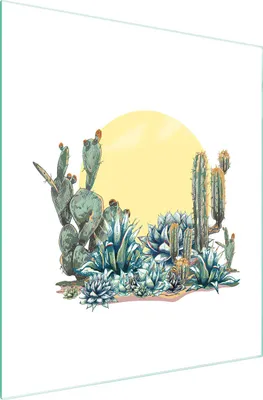 Immagine prodotto di Tagliere in vetro 45x52 cactus