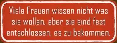 Produktbild von vianmo Holzschild 10x27 cm Frauen wissen nicht was wollen Männer