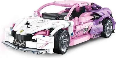 Zdjęcie produktu dla zestaw KLOCKI KONSTRUKCYJNE 652 el. RÓŻOWE AUTO sportowe dla dzieci