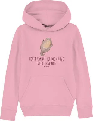 Produktbild von Mr. & Mrs. Panda Kinderpullover Otter Umarmen 7-8 Jahre (122/128) - Baumwolle Pink - Geschenk, glücklich, Pullover, Seeotter See, Pulli, Sweater, Kapuzenpullover, Sweatshirt