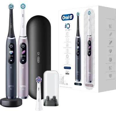 Image de Oral-B iO Series 9 Black Onyx/Rose Quartz avec 2ème pièce à main