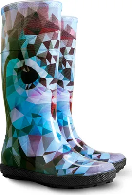 Produktbild von DEMAR Damen Mädchen Gummistiefel Regenstiefel Langschaft Gartenschuhe Boots Wasserdicht Bunt Gemustert 36