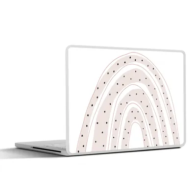 Produktbild von MuchoWow® Laptop Aufkleber Sticker Cover Regenbogen - Tupfen - Pastell 36.5x27.5 cm - Laptop-Sticker