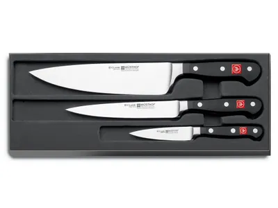 Produktbild von Wüsthof Classic - Messersatz, Koch-, Schinken-, Gemüsemesser