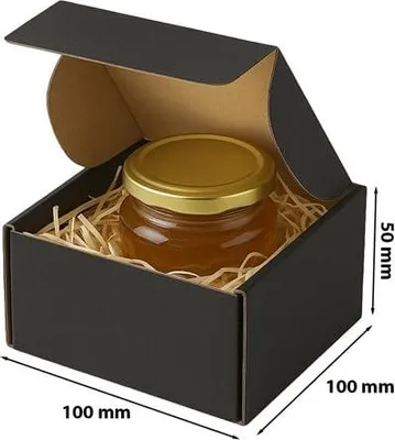 Zdjęcie produktu dla Karton Wykrojnikowy Pudełko Kartonowe Kartonik 100x100x50mm(zewn) Czarny