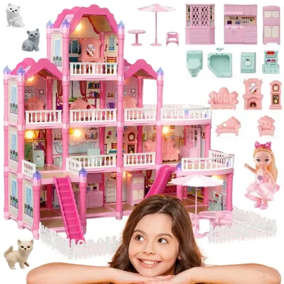 Image de Villa Woopie avec accessoires et poupée lumineuse, 296 pièces