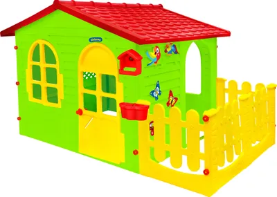Produktbild von MOCHTOYS Gartenhaus für Kinder mit Zaun und Brett