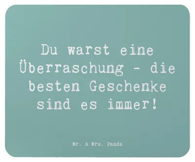Produktbild von Mr. & Mrs. Panda Mauspad Spruch Überraschung Adoptivkind - Meeresbrise - Geschenk, Familie, mausteppich, Familienmitglieder, pc mousepad, Dankeschön, Liebe, Geburtstage