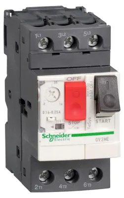 Obrázok produktu pre Motorový istič 0,75kW 230÷690VAC DIN vypínač nakrátko 33,5A Schneider GV2ME07AP
