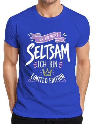 Obrázek produktu pro Jsem tričko s potiskem "Limited Edition Statement Sarkasmus", modré barvy, velikost XL