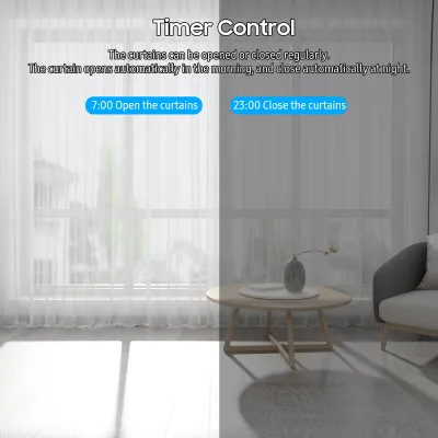 Obrázok produktu pre 2ks Smart Electric Curtain Motor Curtains Rod Opener Hlasové ovládanie Časovač ovládania Svetelný senzor Automatický spínač záclon Robot pre I-rail U-rail