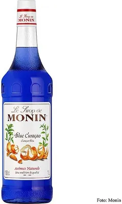 Obrázek produktu pro Monin Sirup Blue Curacao 1 litr - koktejly Milchshakes Kaffeesirup (1er Pack)