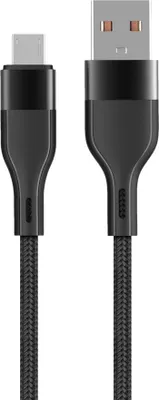 Produktbild von Maxlife MXUC-07 Kabel USB - microUSB 1,0 m 2,4A schwarz nylon