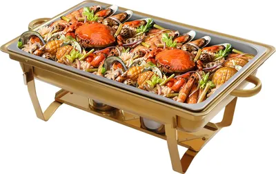 Produktbild von Buffetwärmer, Edelstahl, 4-teiliges Set, Gelb