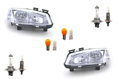 Produktbild von Johns, Scheinwerfer Halogen passend für Renault Megane II 02-05 Leuchtmittel Set Li. Re 7701054656 7701064018 260604235R 7701064017 7701054655 2601080