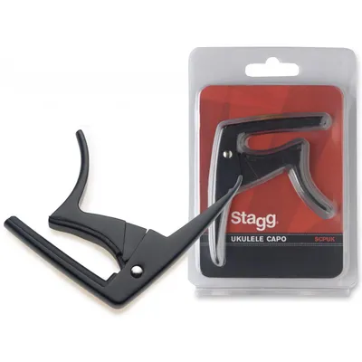 Produktbild von Stagg Trigger-Kapodaster für Ukulele, schwarz