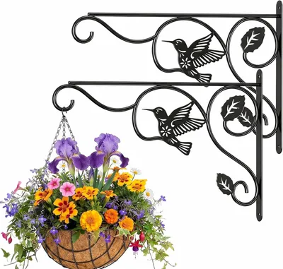Produktbild von Pflanzenhalter 30 cm, 2 Stück, für Außen und Innen, Blumenhalter, Gartendekoration