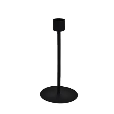 Immagine prodotto di Candeliere JELLICOE acciaio nero H:14cm Ø7,5cm fatto a mano