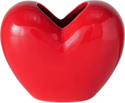 Produktbild von Boltze Home Vase Herz h15cm rot